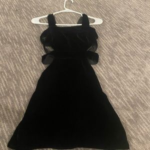Velour cut out dress